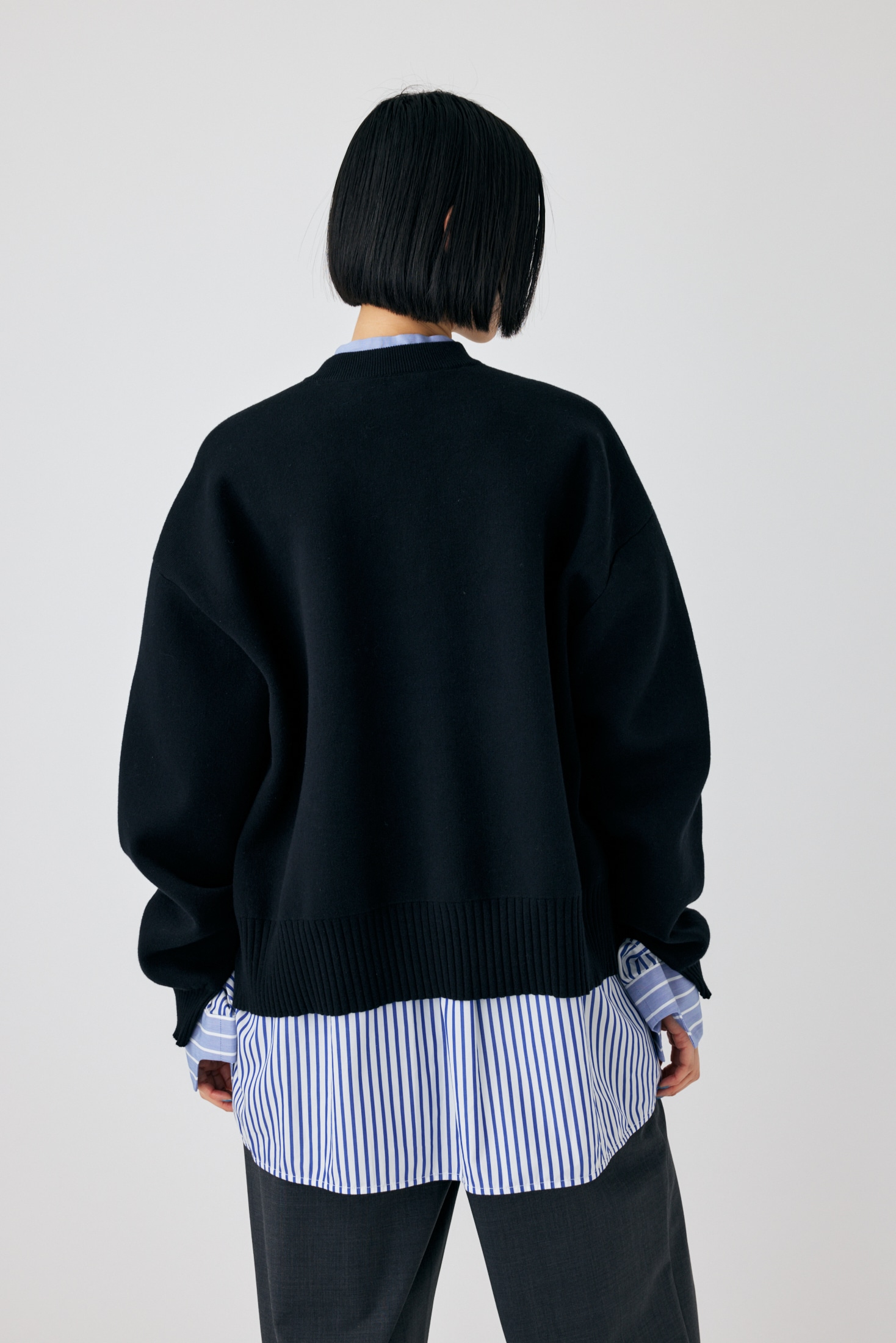 wide rib cardigan｜M｜BLK｜knit wear｜någonstans official online