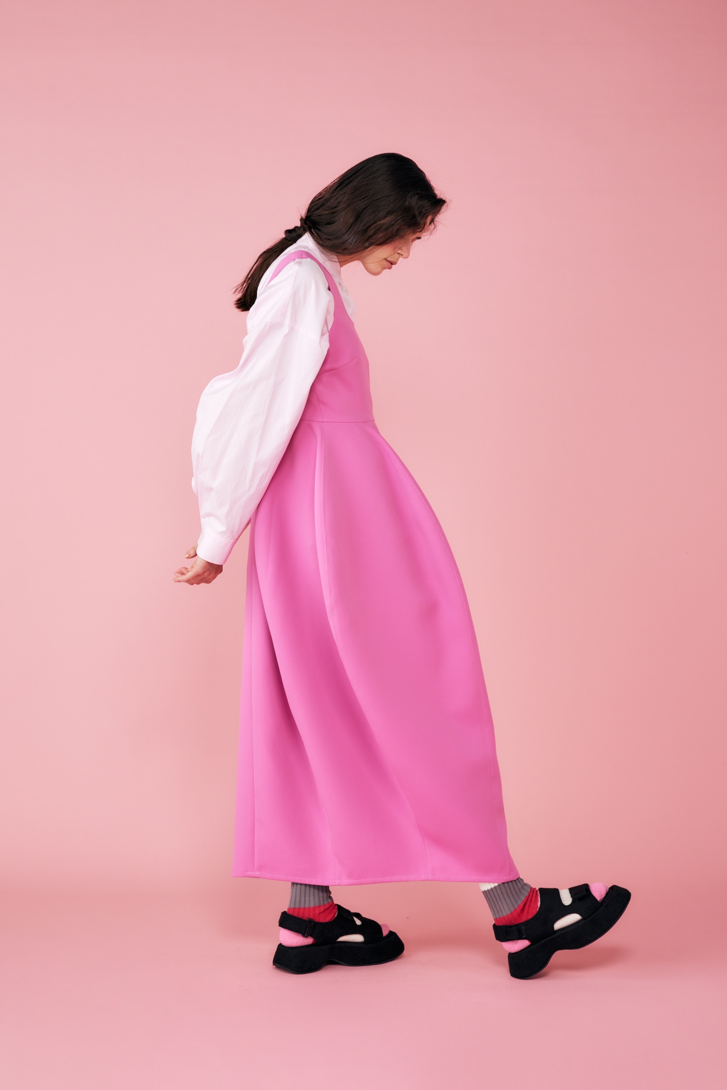 curve jumper-skirt｜S｜BLK｜dress｜någonstans official online