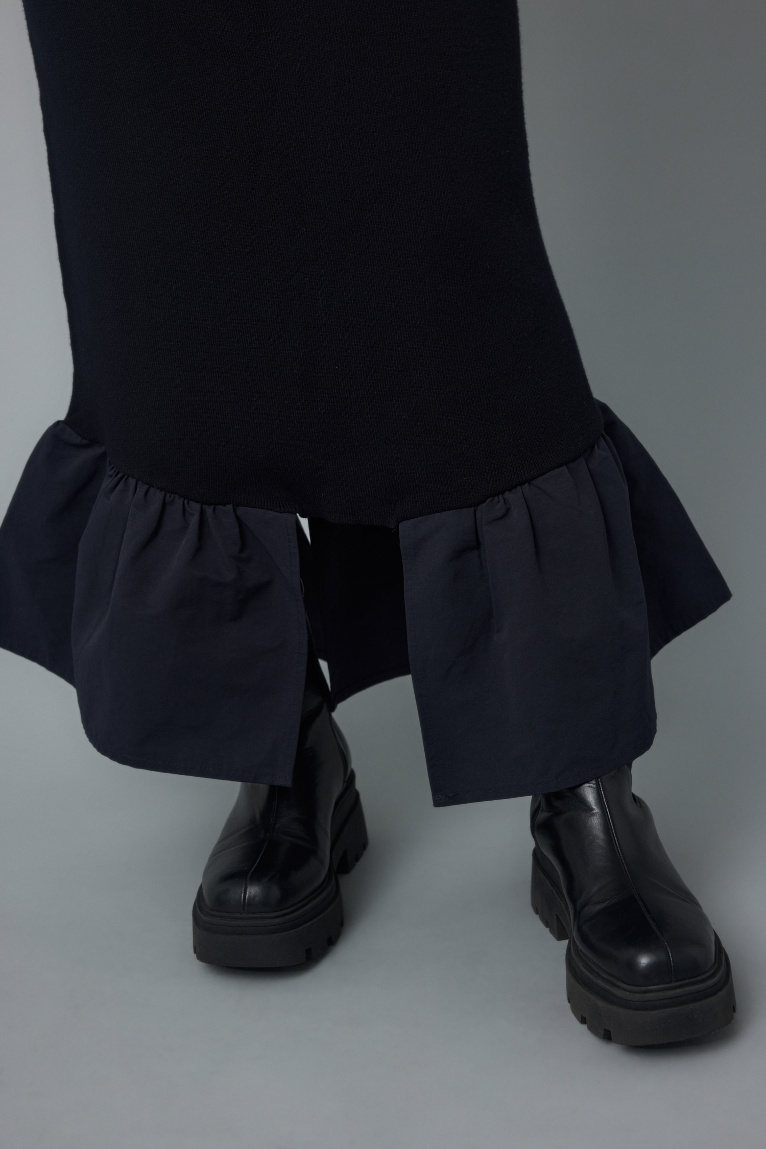 HeRIN.CYE | Knit frill skirt (スカート(ロング) ) |SHEL'TTER