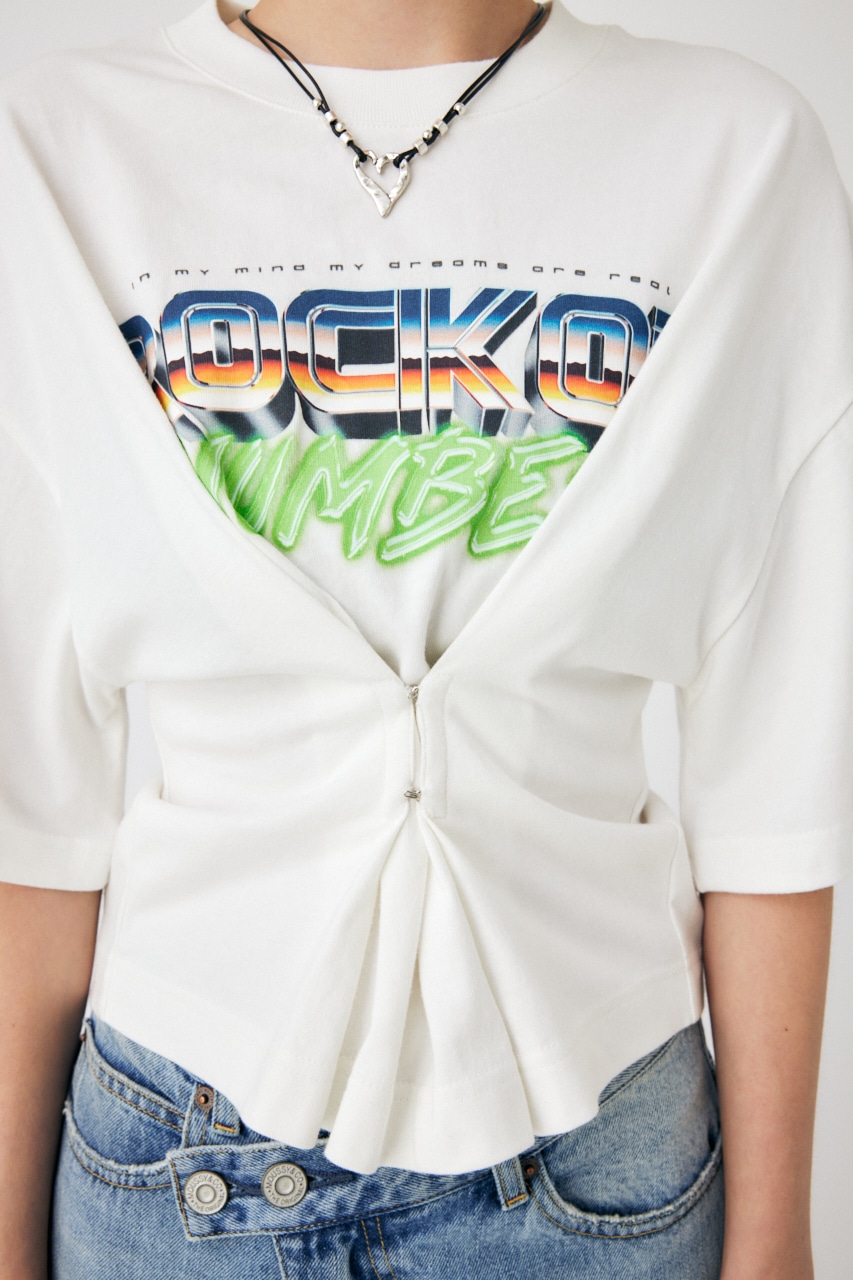 MOUSSY | WAIST TUCK PRINT Tシャツ (Tシャツ・カットソー(半袖 