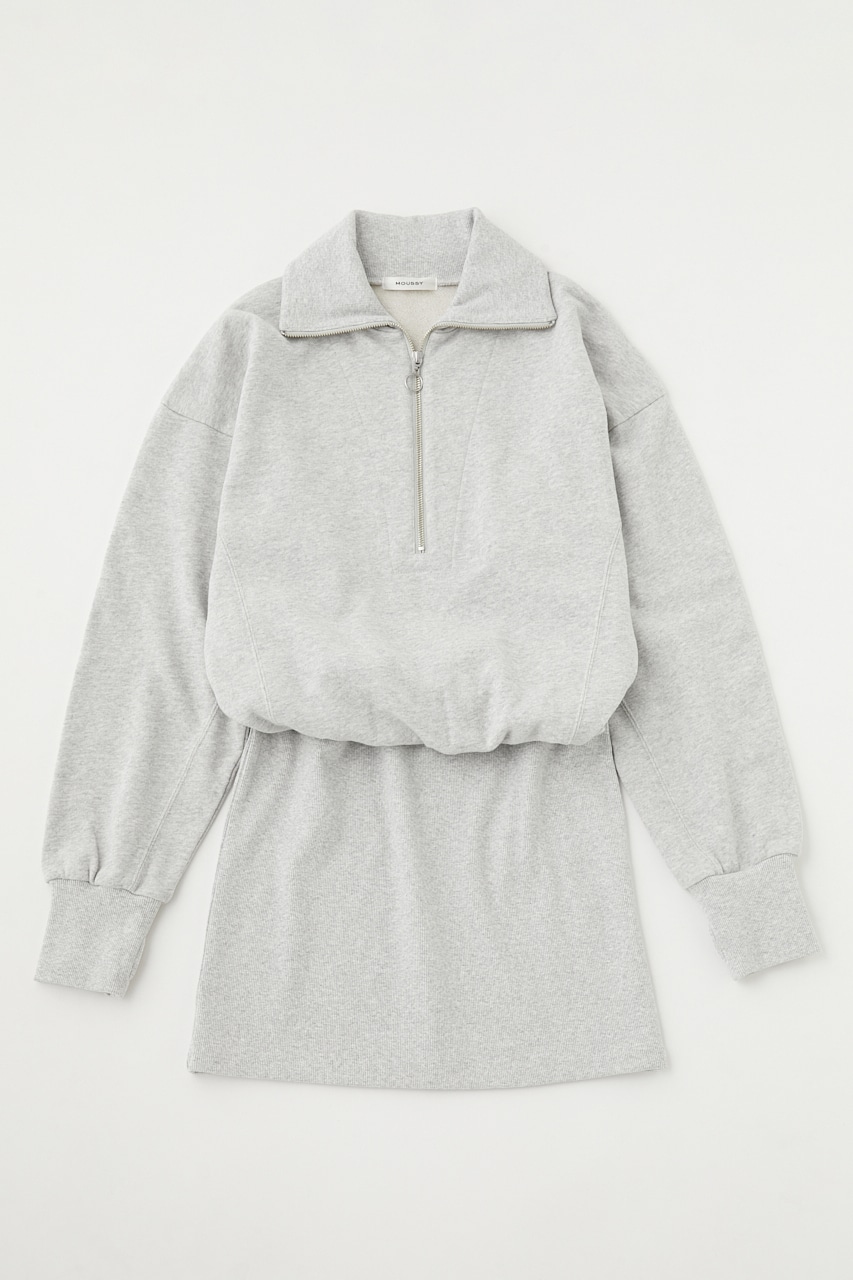 MOUSSY | ZIP UP MINI ドレス (ワンピース(ミニ・ミディアム） ) |SHEL