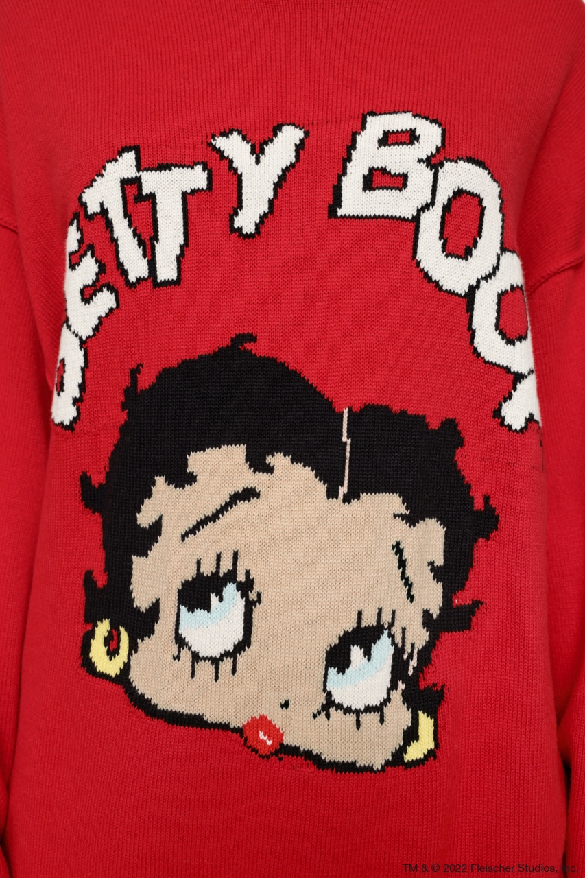 今季一番 【即売り切れ】BETTY BOOP SLY KNIT JQ ニット 赤 - トップス