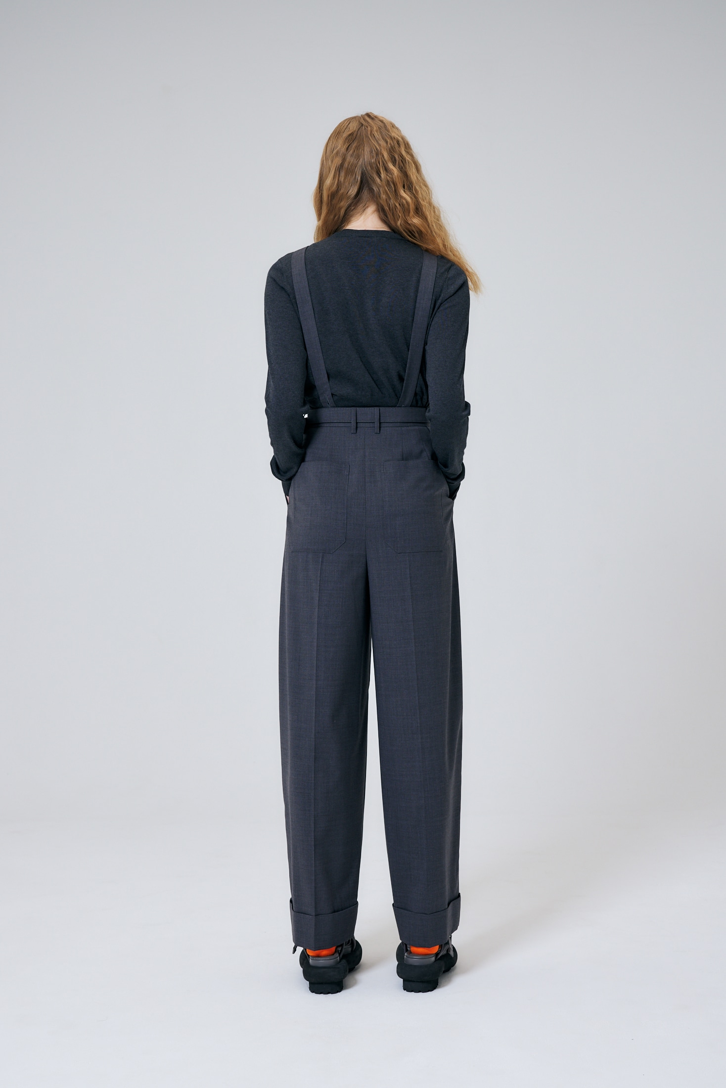 ENFOLD エンフォルド 今季23AW BELT-OVERALLS TROUSERS ベルト