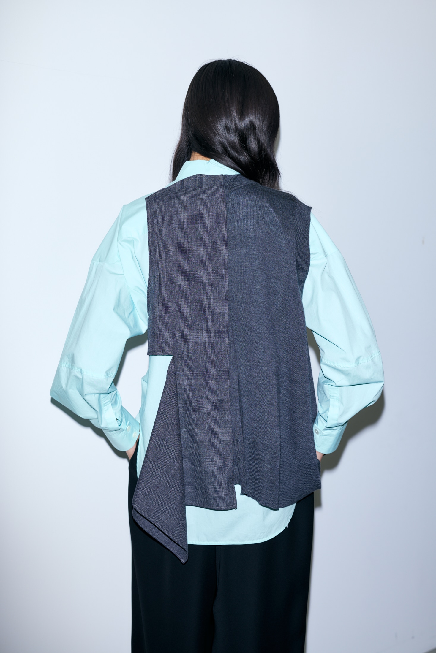 WOVEN×KNIT VEST｜38｜BLK｜KNIT WEAR｜|ENFÖLD OFFICIAL ONLINE STORE