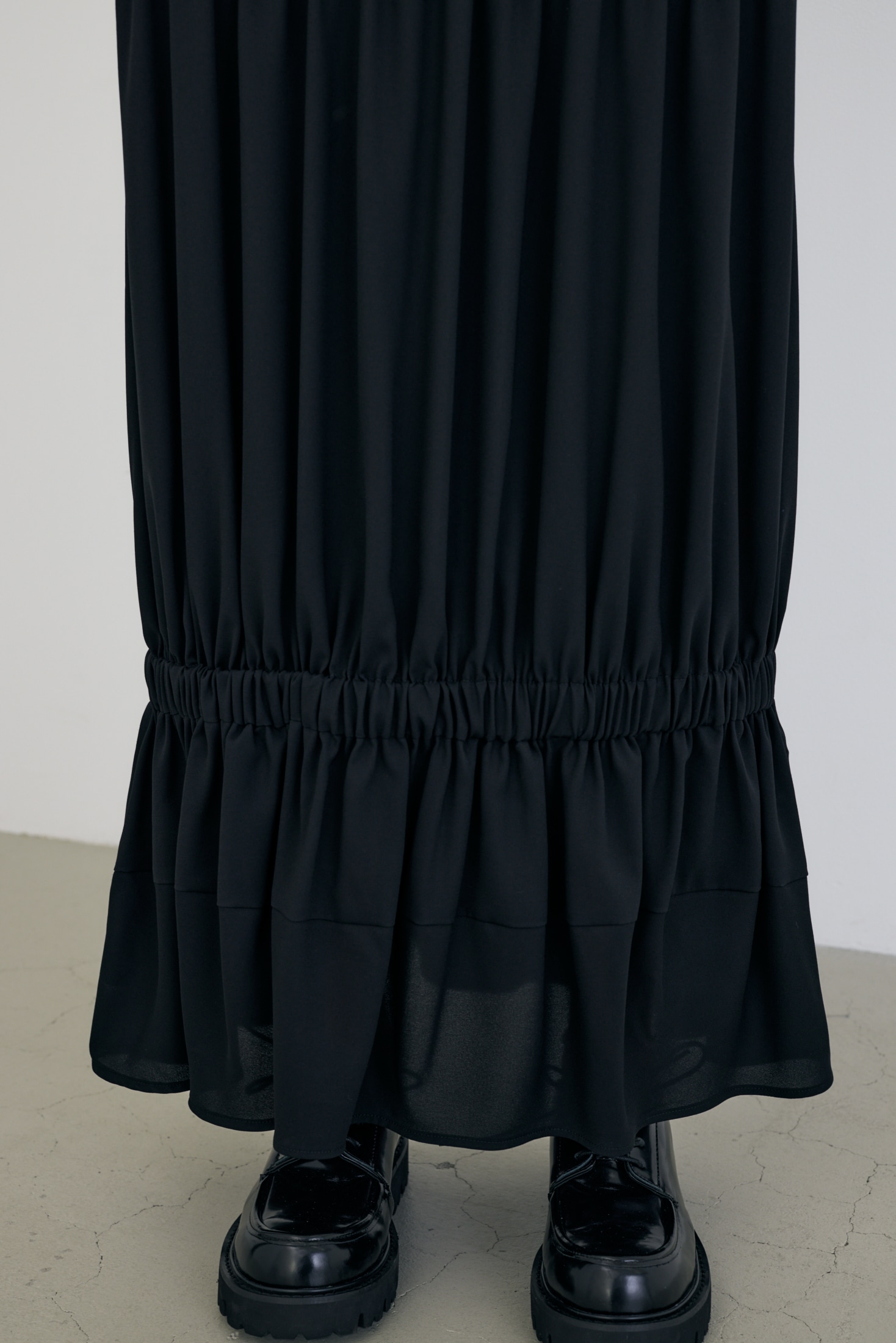 GATHER PEPLUM SKIRT｜36｜BLK｜SKIRT｜|ENFÖLD OFFICIAL ONLINE STORE