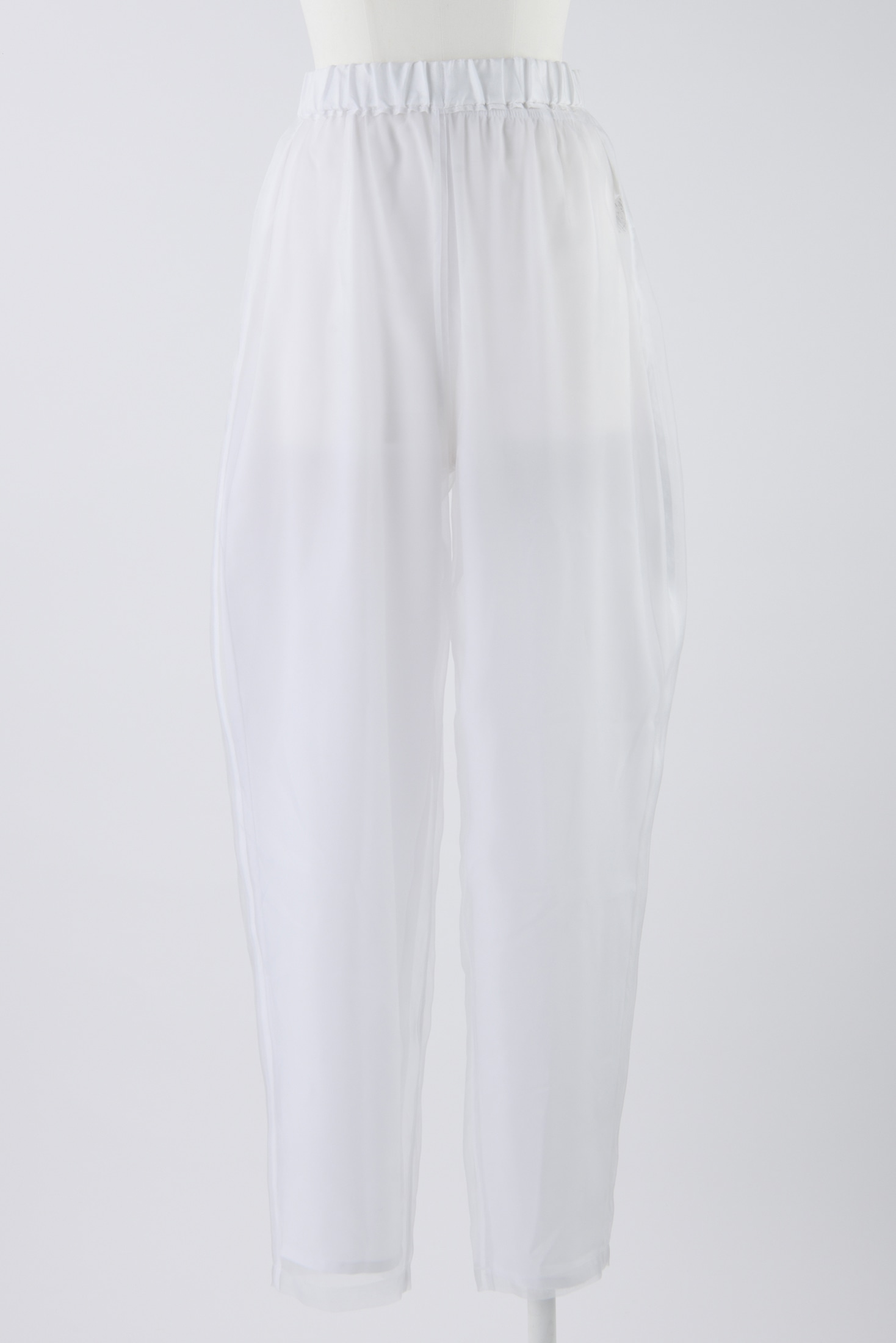 CLEAR ORGANDY FORMED EGG PANTS