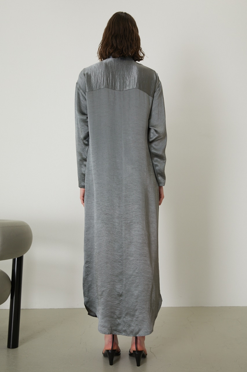 RIM.ARK | Washer satin shirt OP (LONG DRESS ) |RIM.ARK ONLINE STORE