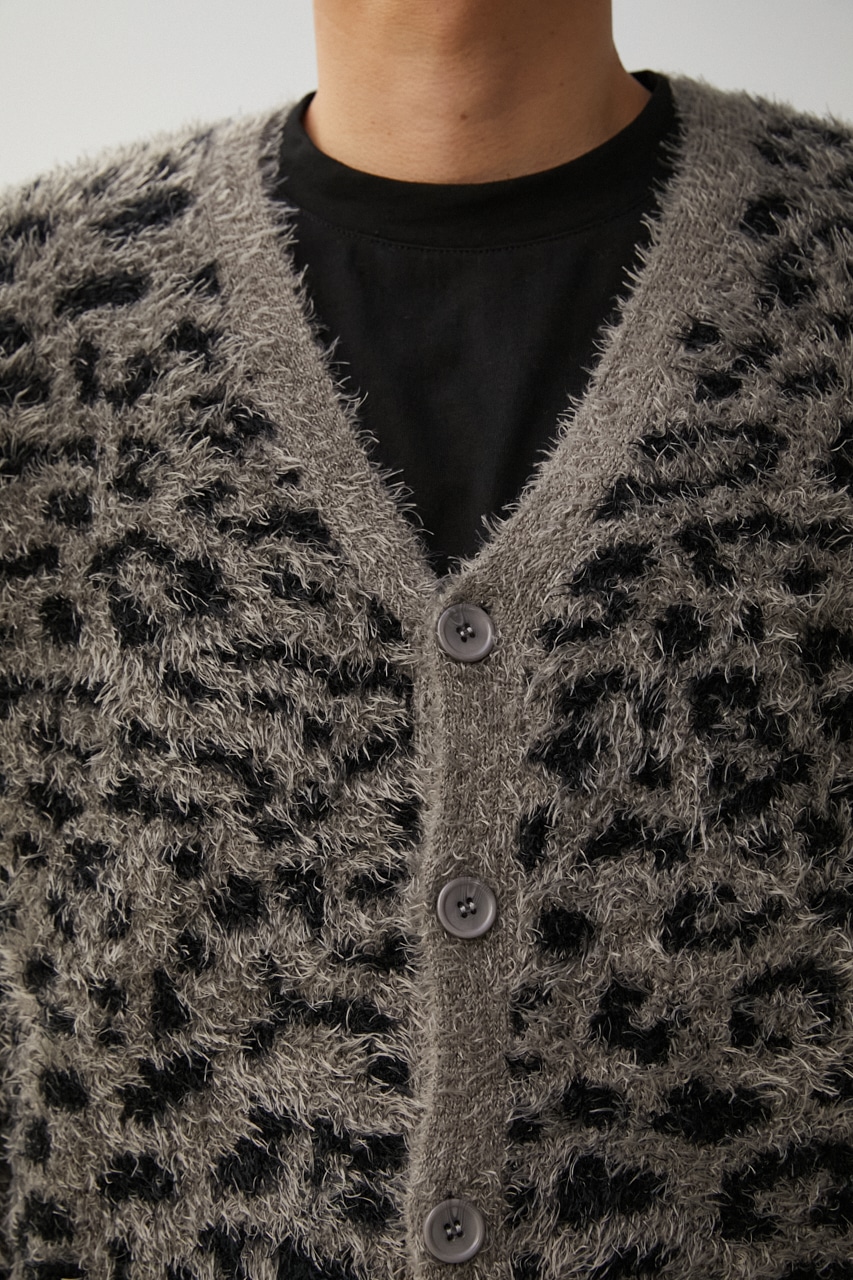 AZUL BY MOUSSY | SHAGGY LEOPARD CARDIGAN (カーディガン ) |SHEL