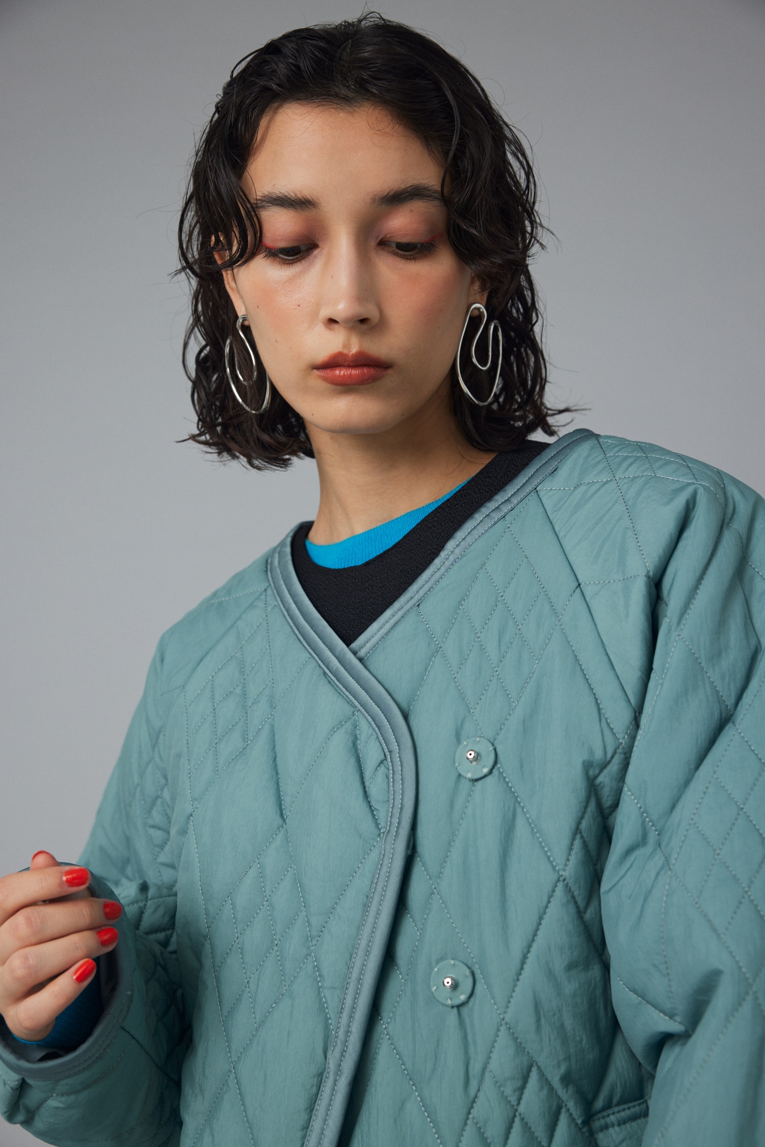 HeRIN.CYE | Cocoon qulting jacket (ブルゾン ) |SHEL'TTER WEBSTORE