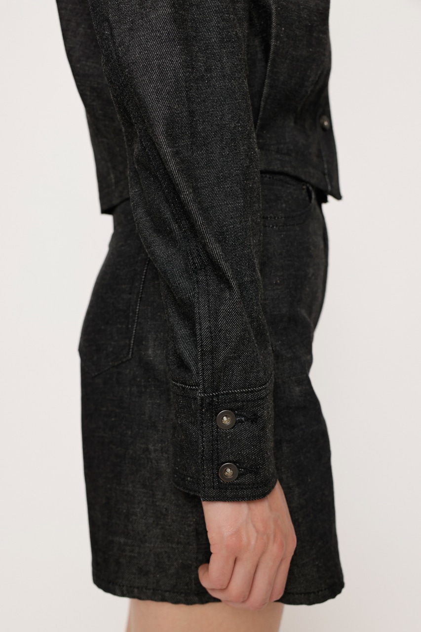 CROP DENIM TUCK JK-E