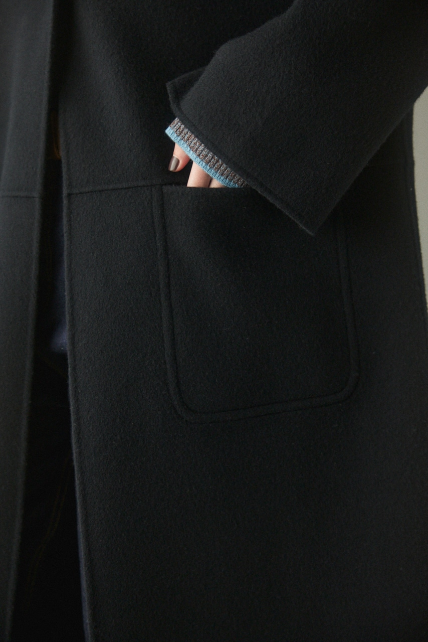 BLACK BY MOUSSY | no collar rever coat (コート ) |SHEL'TTER WEBSTORE
