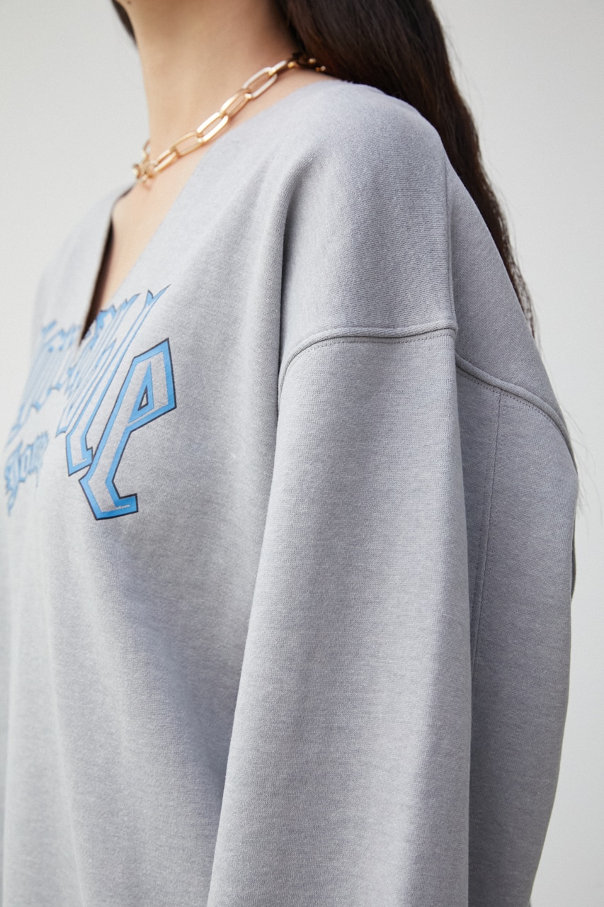 LOGO V/NECK LOGO SWEAT TOPS