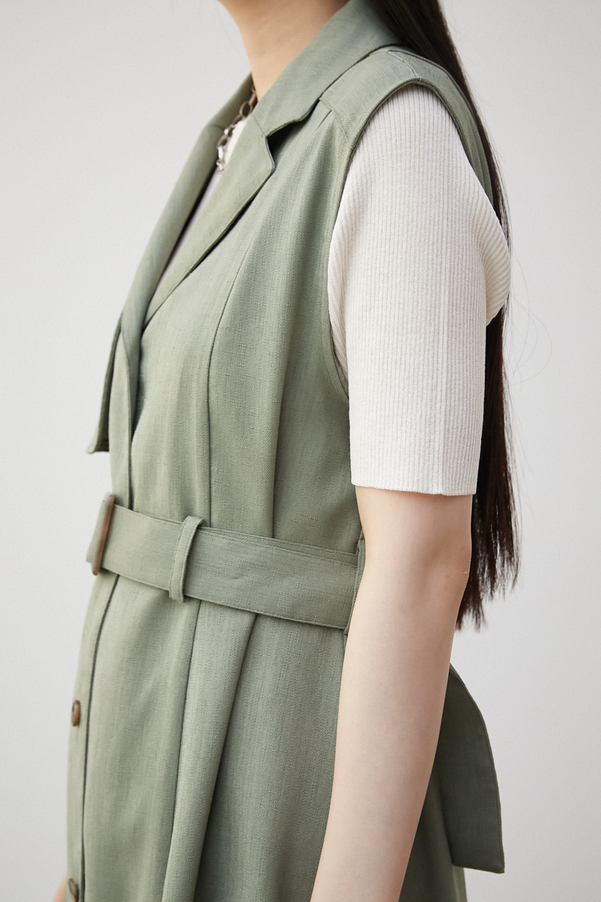 AZUL BY MOUSSY | SINGLE FLAP GILET ONEPIECE (ワンピース(ミニ 