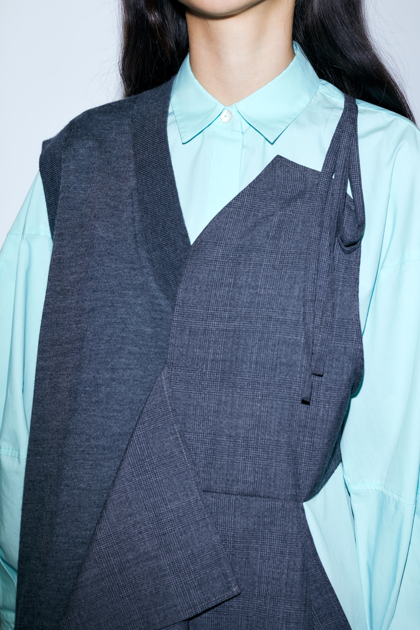 WOVEN×KNIT VEST｜38｜BLK｜KNIT WEAR｜|ENFÖLD OFFICIAL ONLINE STORE