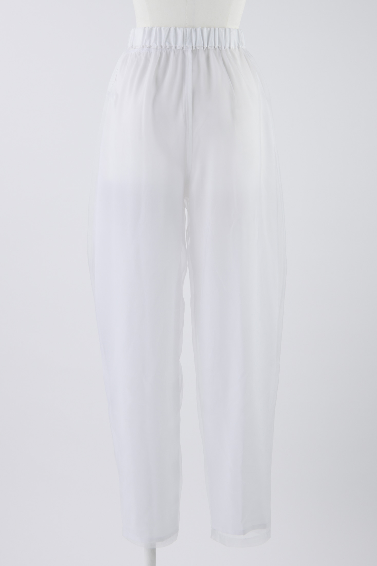 CLEAR ORGANDY FORMED EGG PANTS｜36｜CLR｜TROUSERS｜|ENFÖLD 