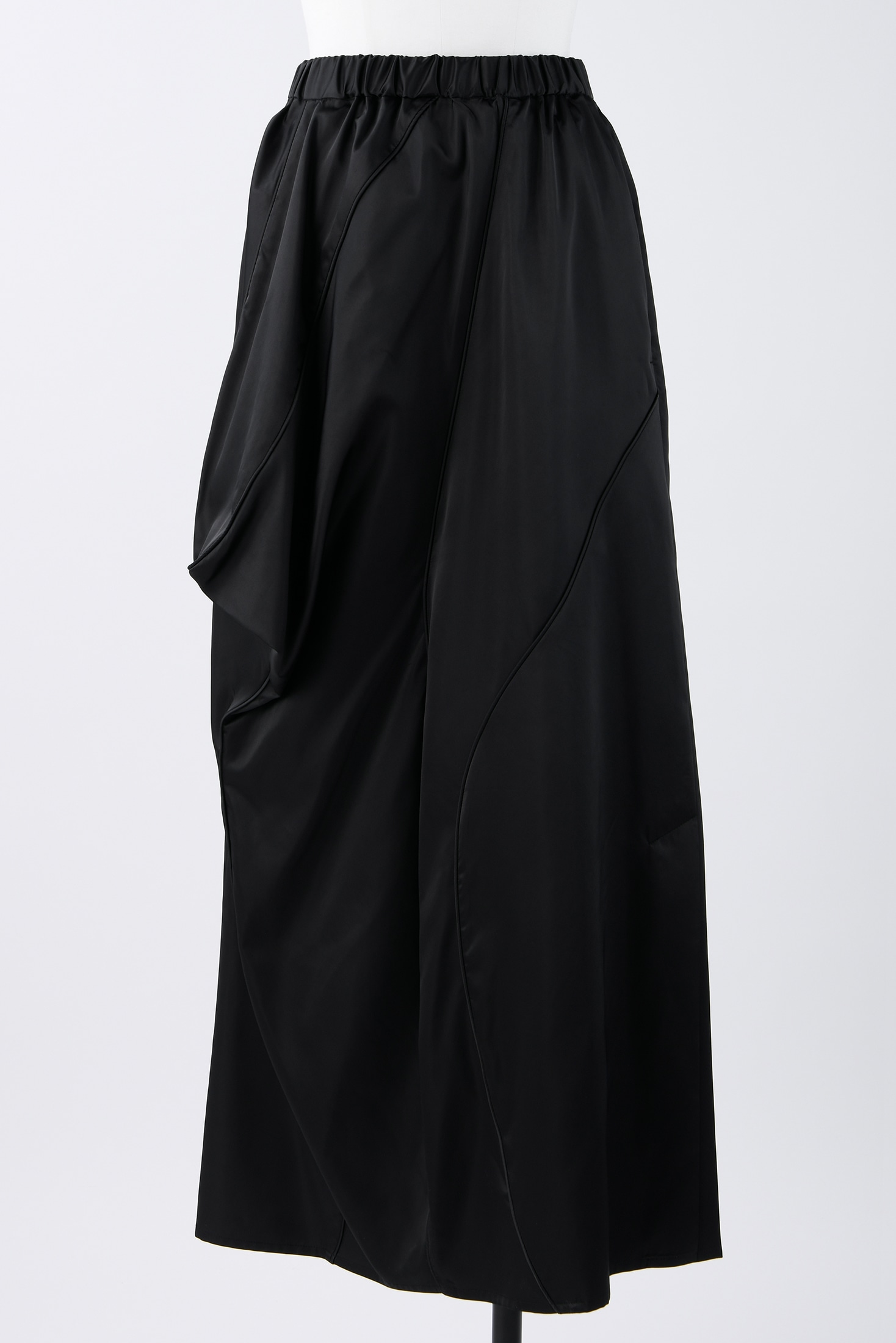 ナゴンスタンス Elastic Drape Skirt ブラックS - ロングスカート
