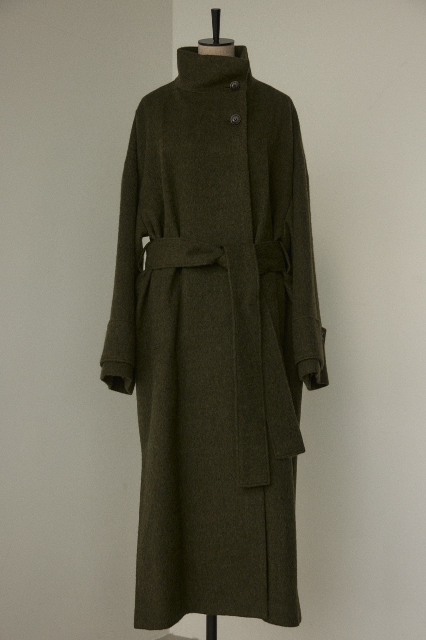 stand collar wool coat