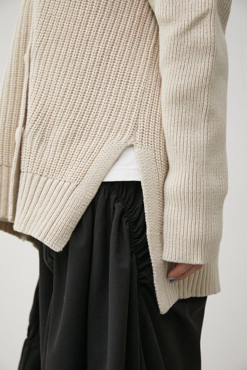 ASYMMETRY BUTTON CARDIGAN