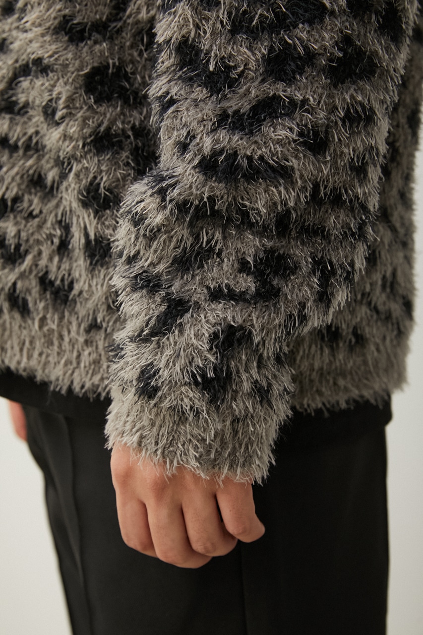 AZUL BY MOUSSY | SHAGGY LEOPARD CARDIGAN (カーディガン