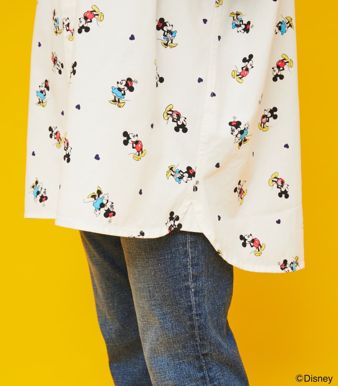 （Mickey & Minnie）パターンシャツ