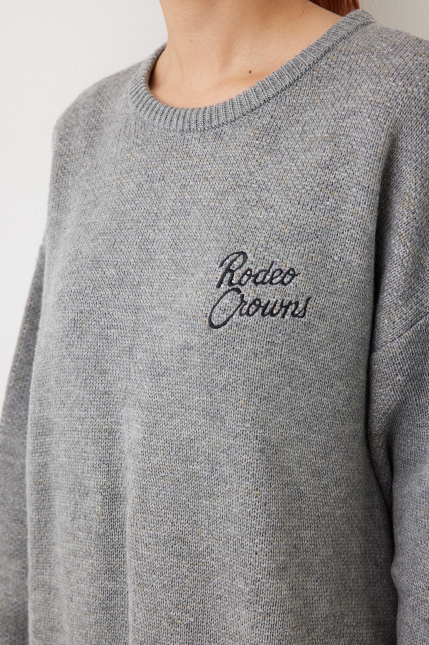 RODEO CROWNS WIDE BOWL | カラーミックス糸ジャガードロゴニット