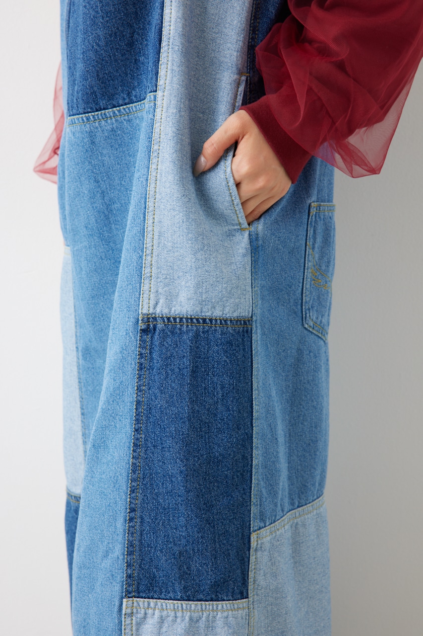 DENIM ドッキングジャンパースカート