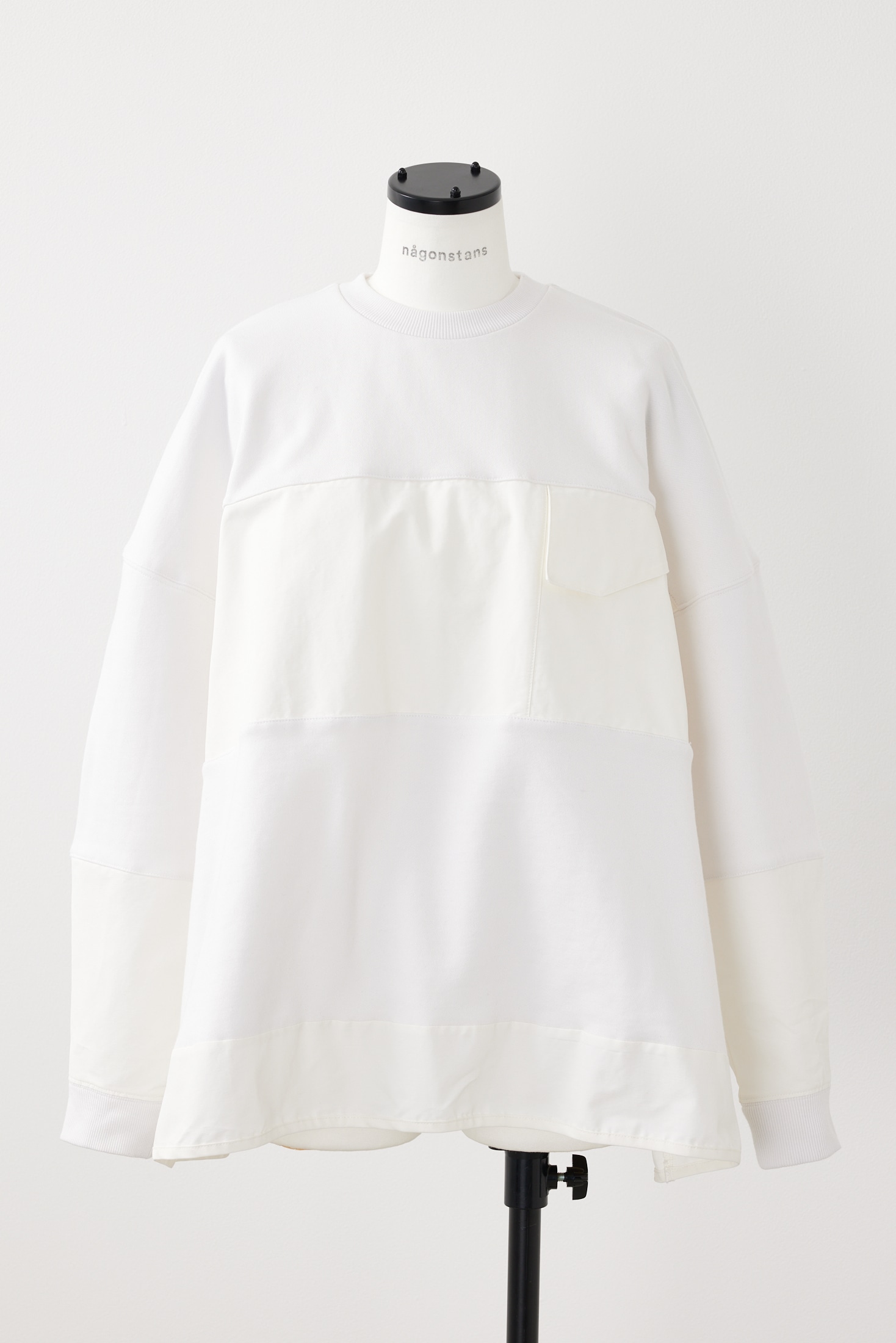 combination pullover｜M｜WHT｜cut and sewn｜någonstans official