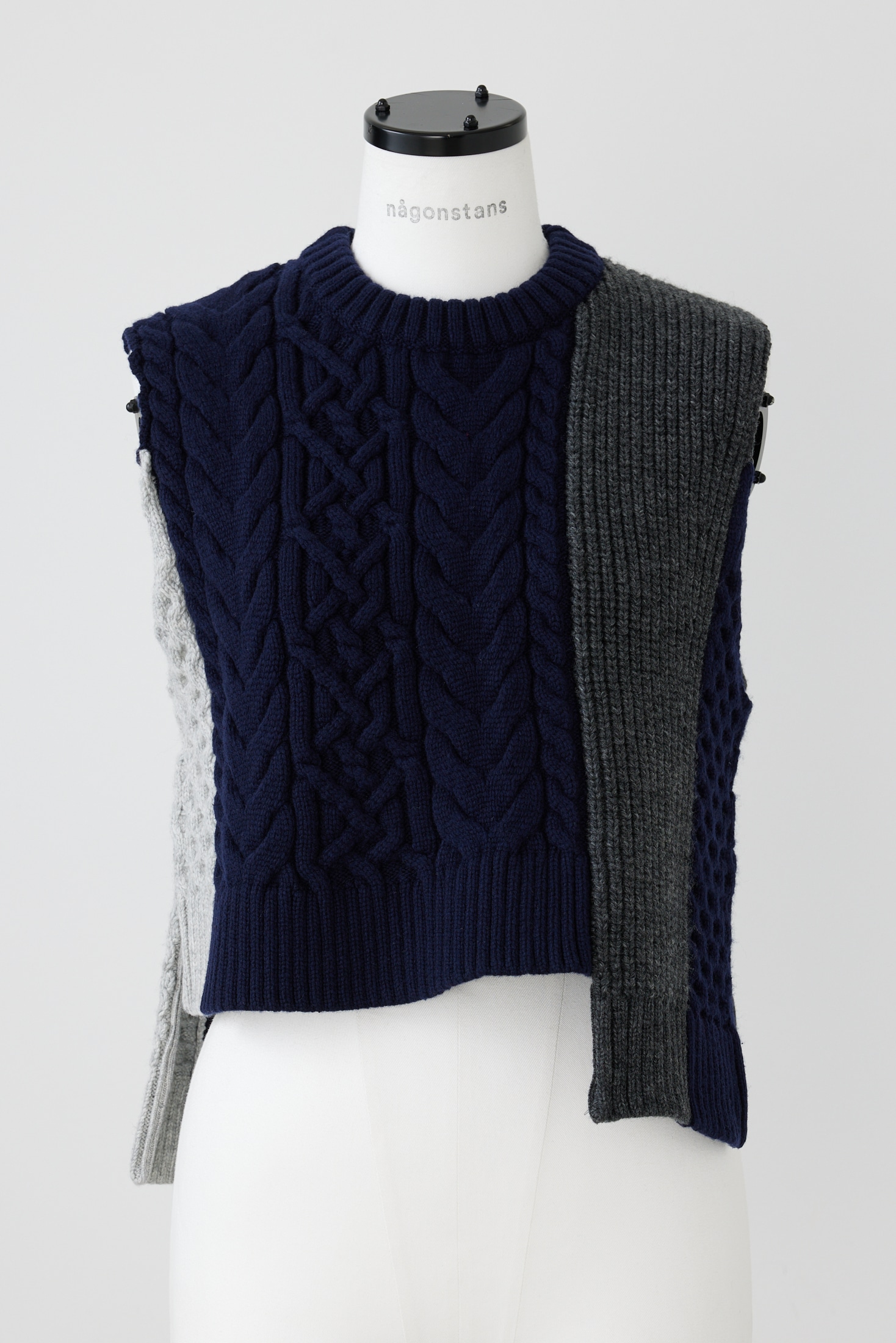 cable knit vest｜M｜WHT｜knit wear｜någonstans official online 