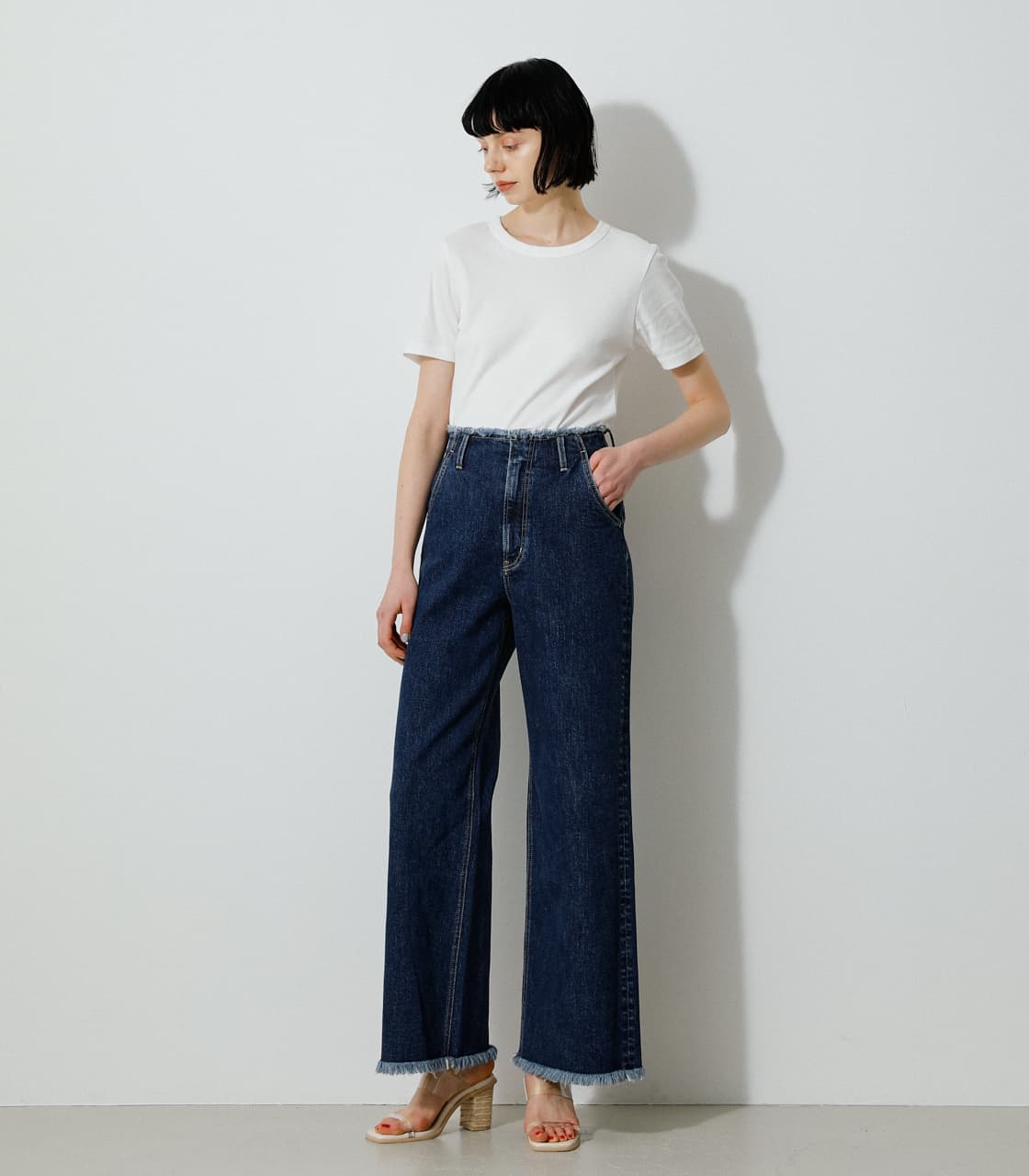 FRINGE DENIM WIDE２