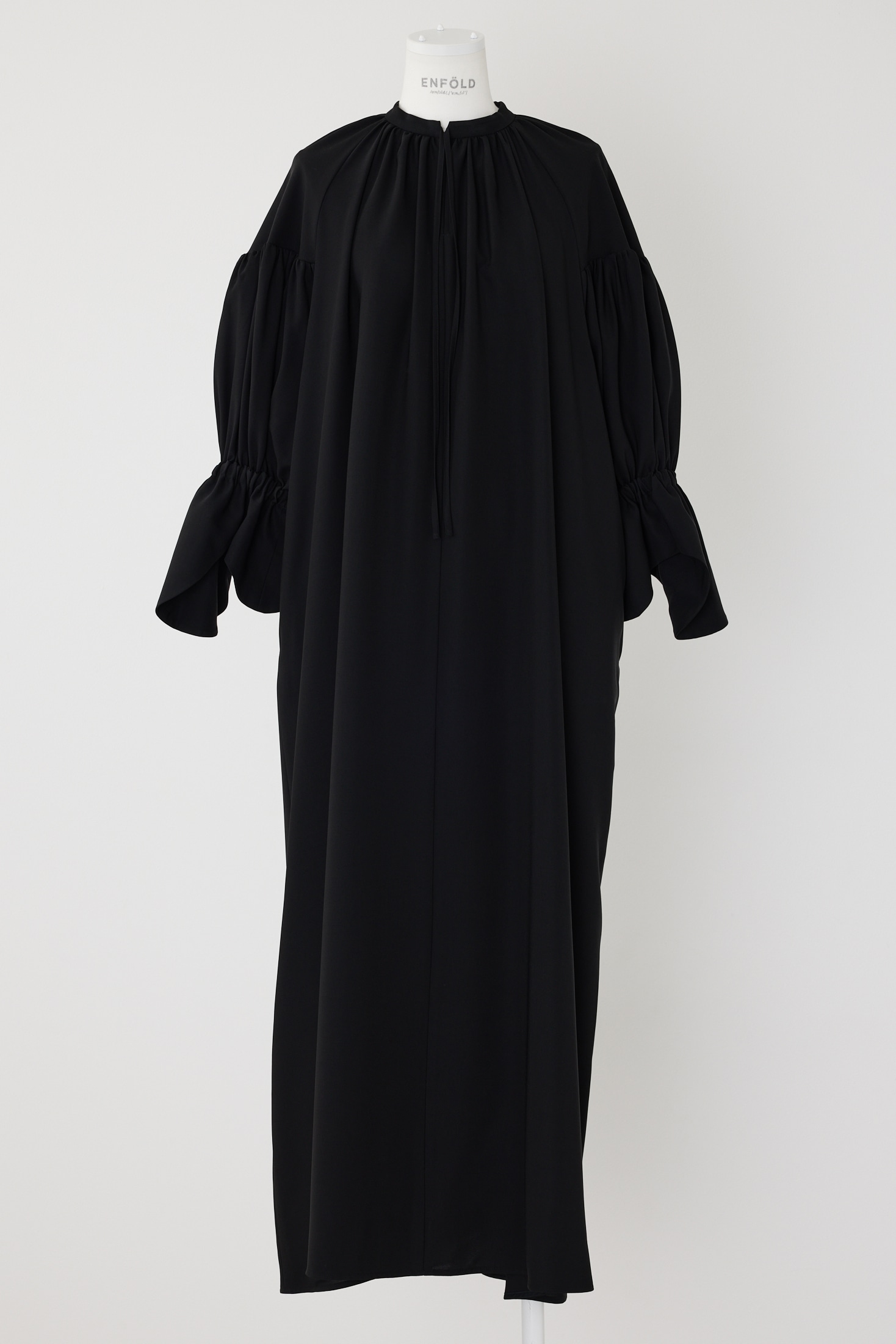 限定 クーポン10% エンフォルド デザインカフドレス 黒 38 - 通販