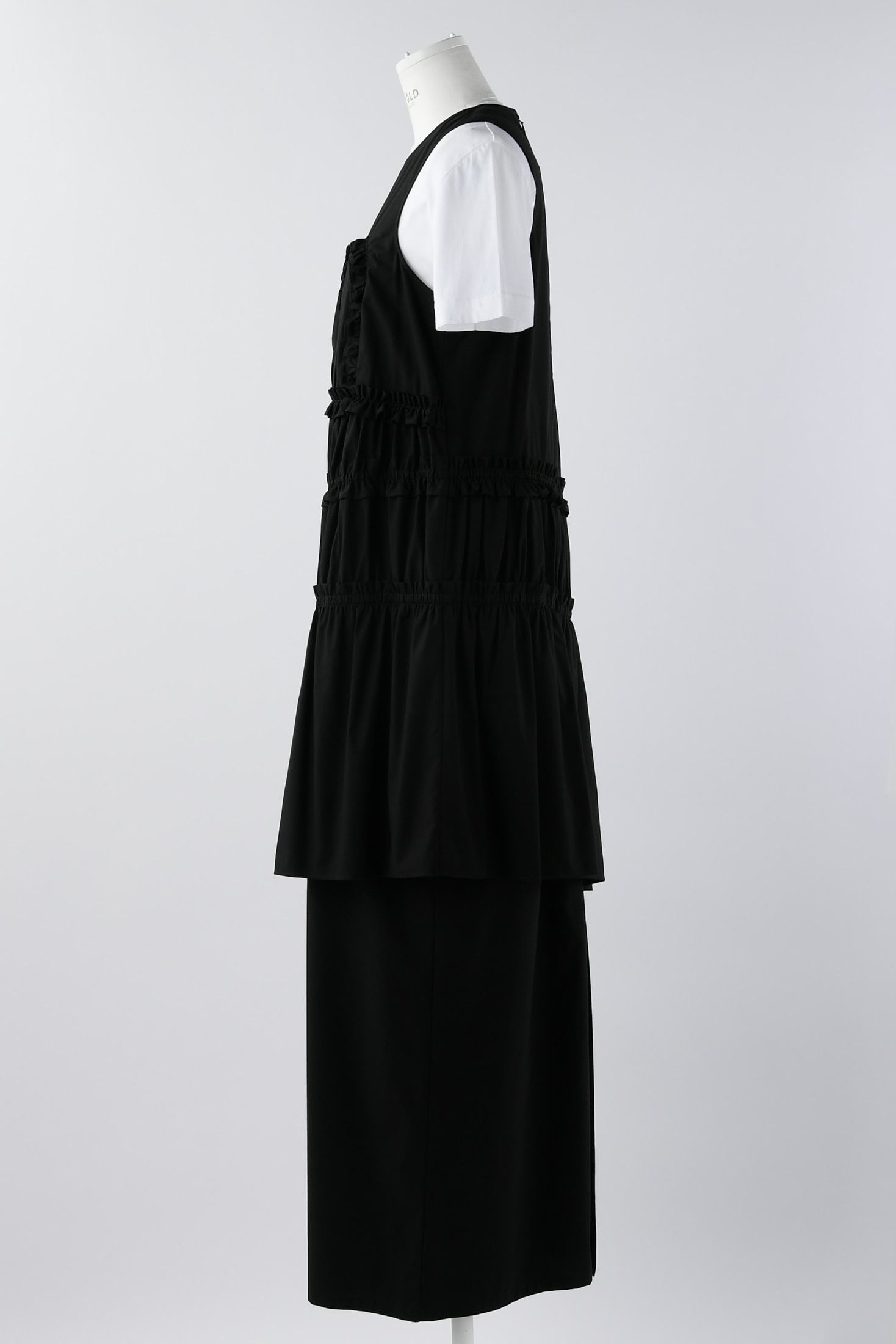 ENFOLDエンフォルド GATHER SLEEVELESS DRESS - ロングワンピース