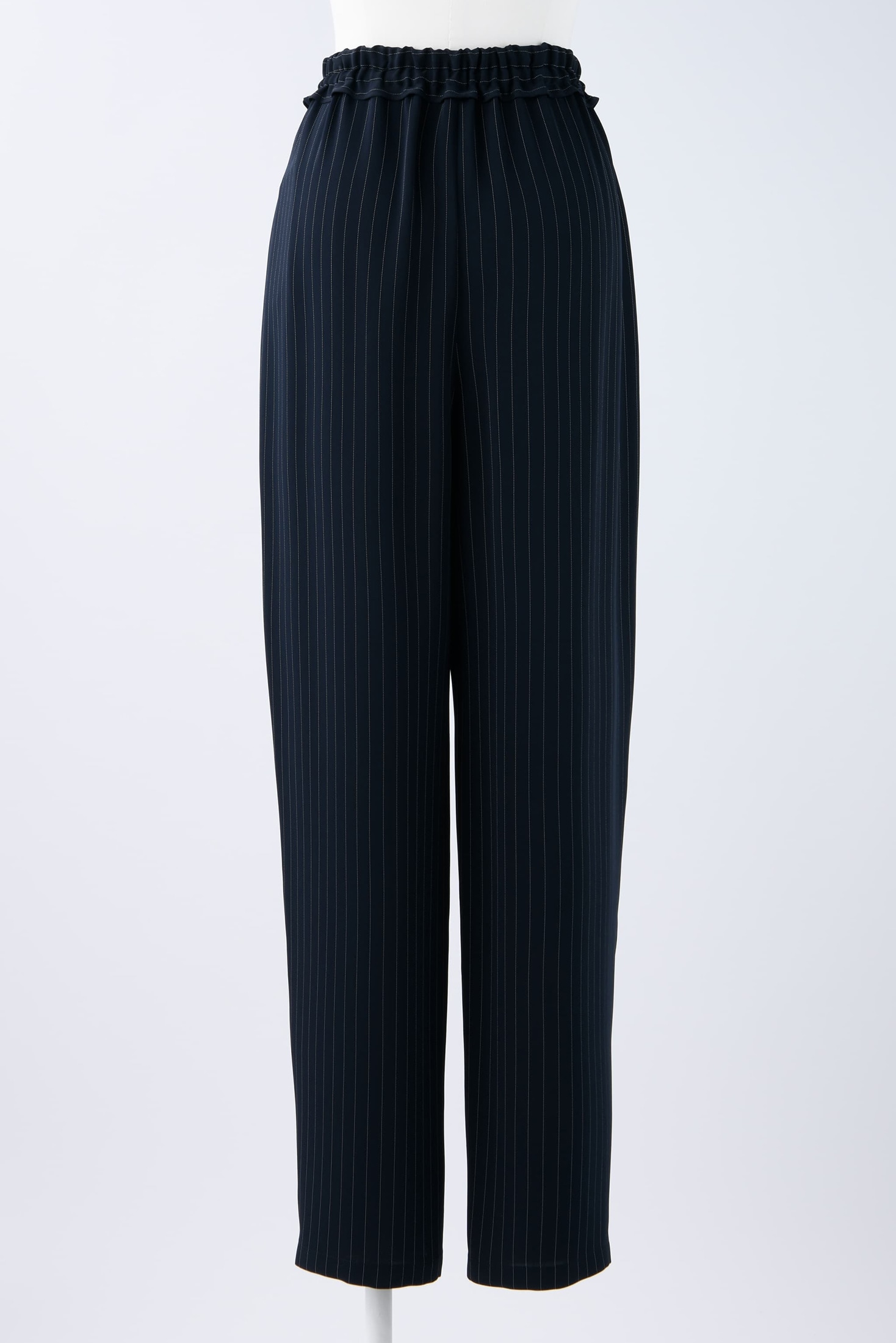 STRIPE RELAX EGG WIDE-PANTS