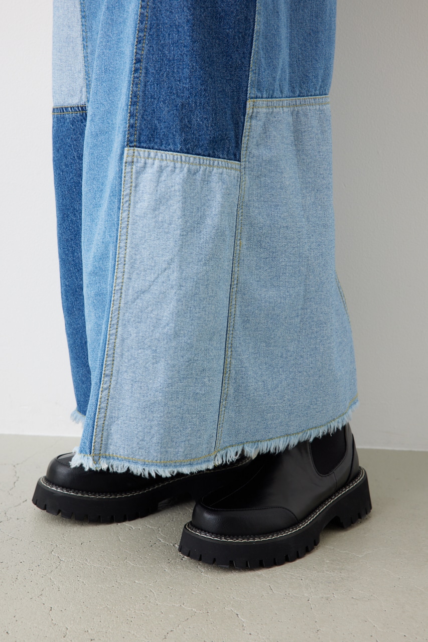 DENIM ドッキングジャンパースカート