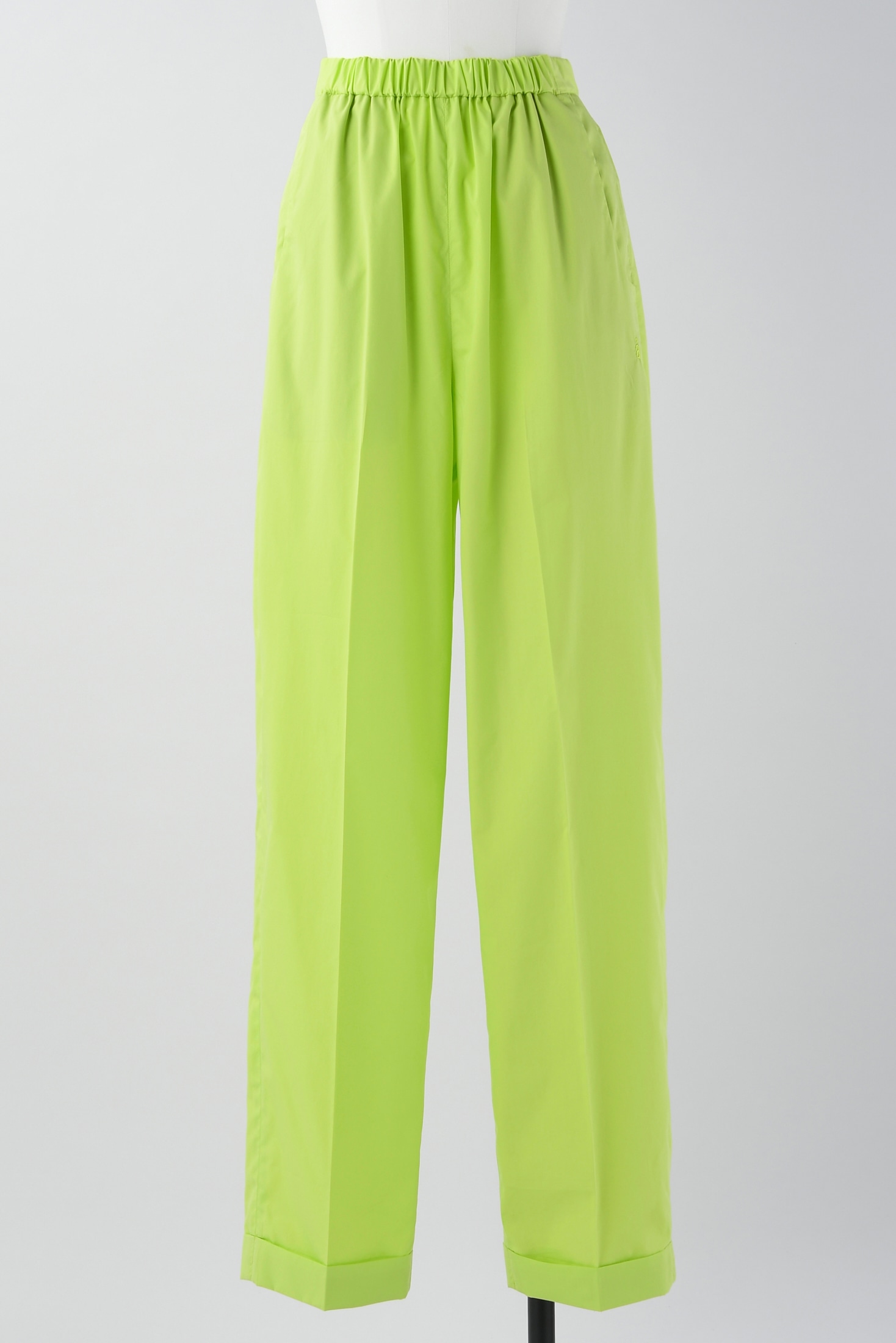 roll-up elastic tapered pants｜S｜LIME｜trousers｜någonstans