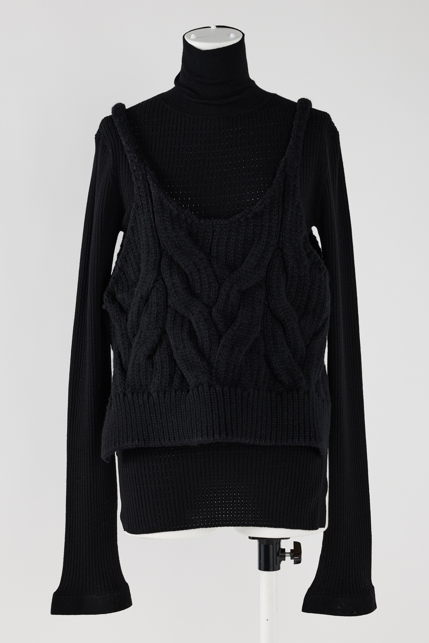 ENFOLD☆RIB×CABLE LAYERED PULLOVER-