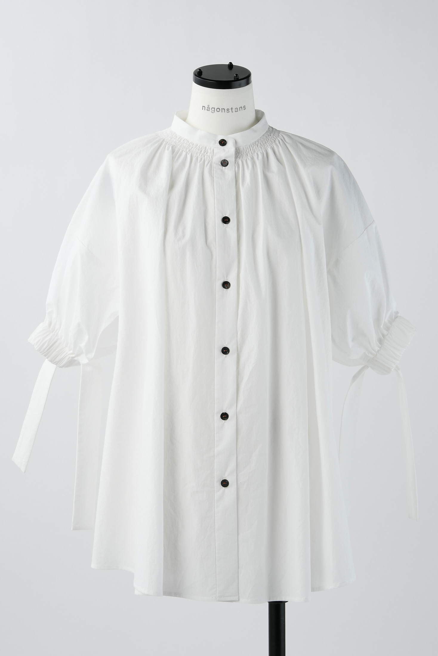 GATHER-SLEEVE BLOUSE｜38｜WHT｜SHIRTS AND BLOUSES｜|ENFÖLD