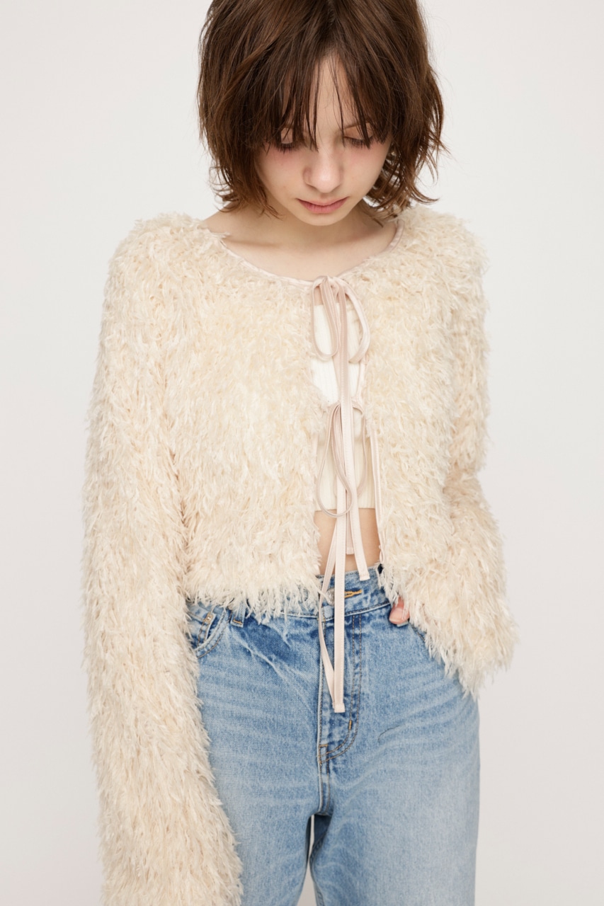 2WAY SHEER FEATHER トップス