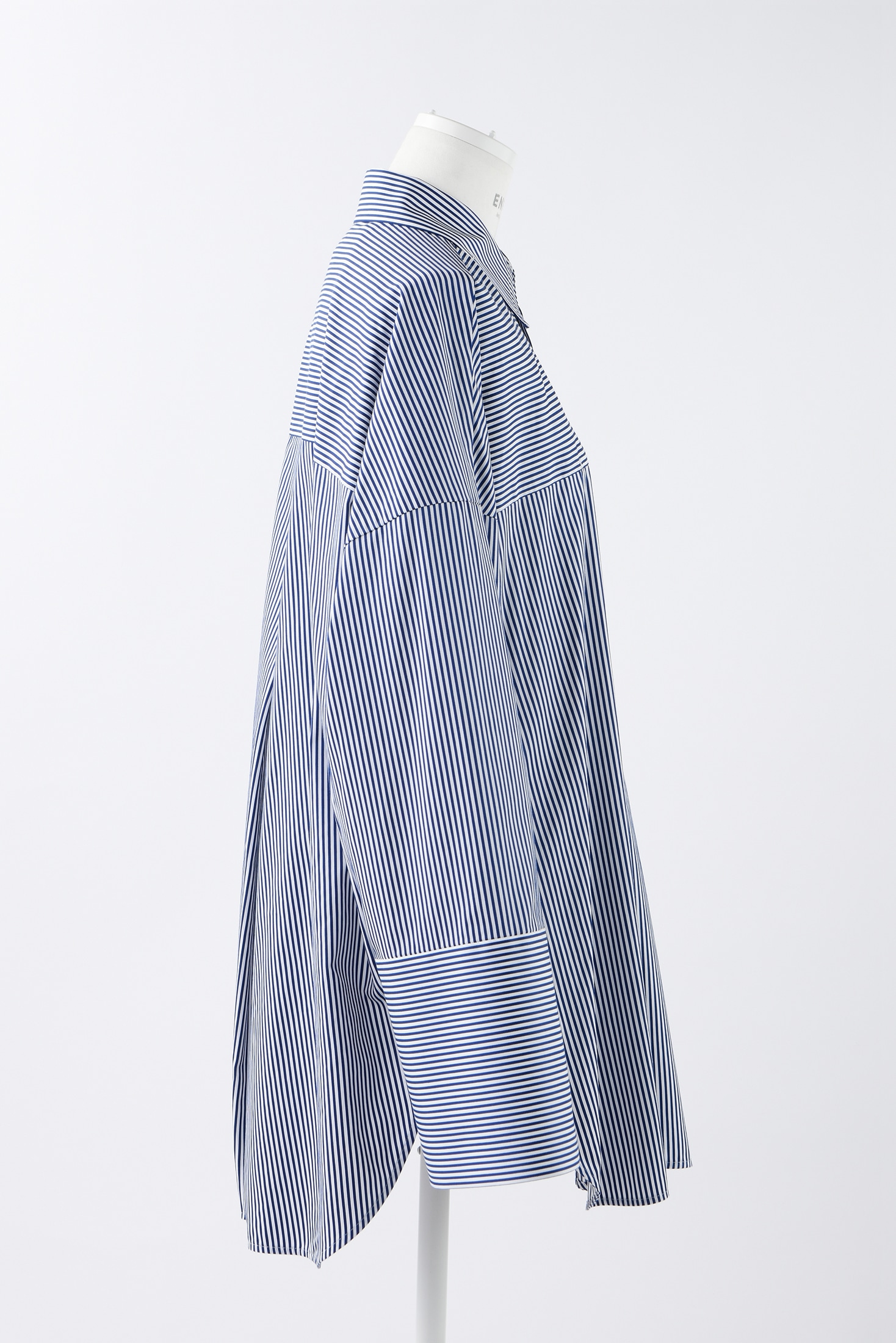ENFOLD エンフォルド ストライプ ケープデザインシャツ - ファッション