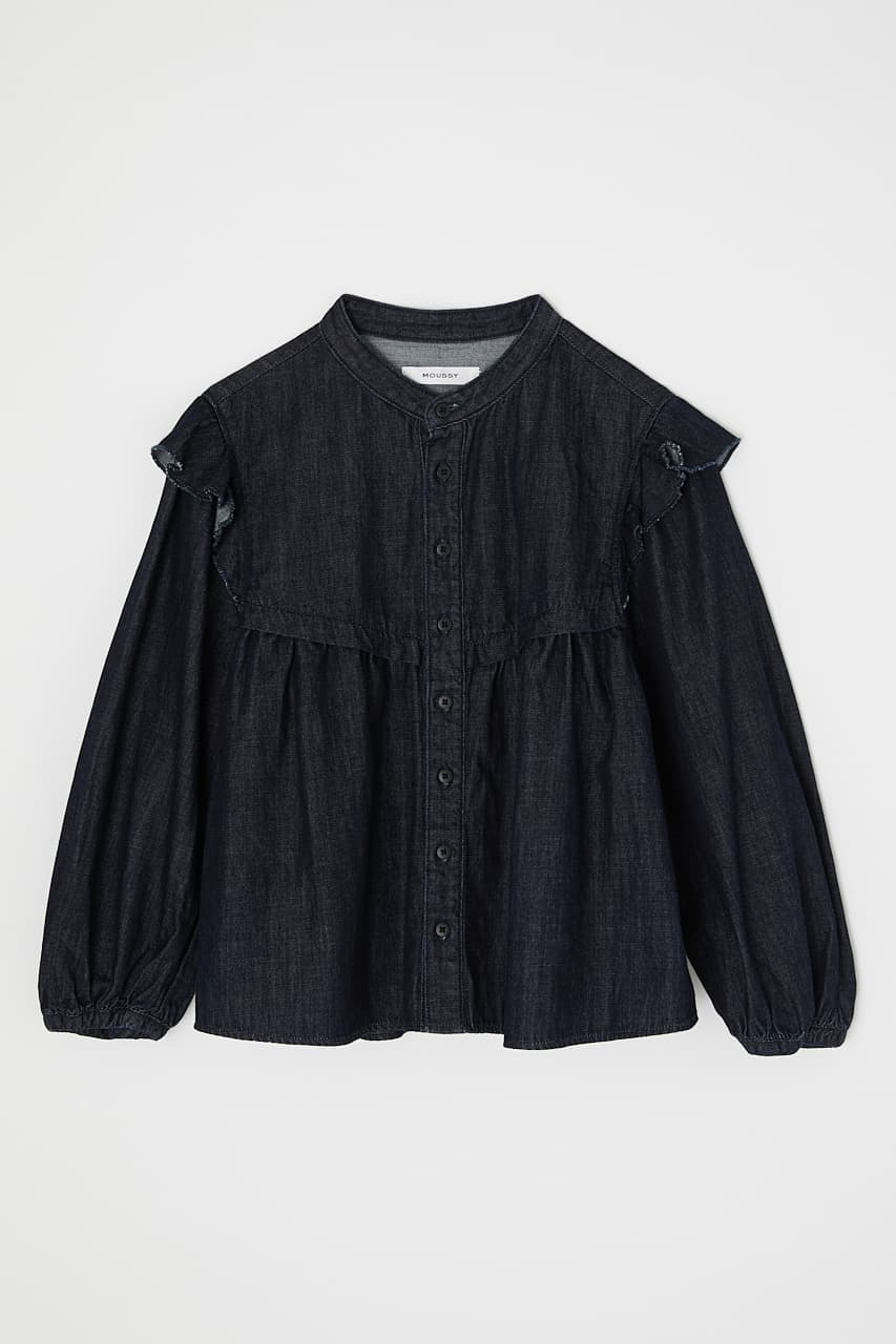 MOUSSY | RUFFLE INDIGO ブラウス (シャツ・ブラウス ) |SHEL'TTER