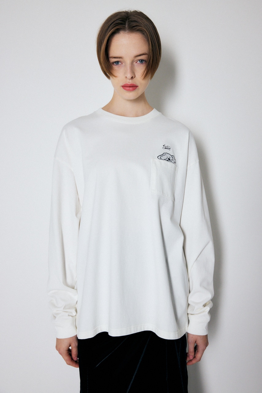 MOUSSY | PU EMBROIDERY PRINT L／Tシャツ (Tシャツ・カットソー(長袖