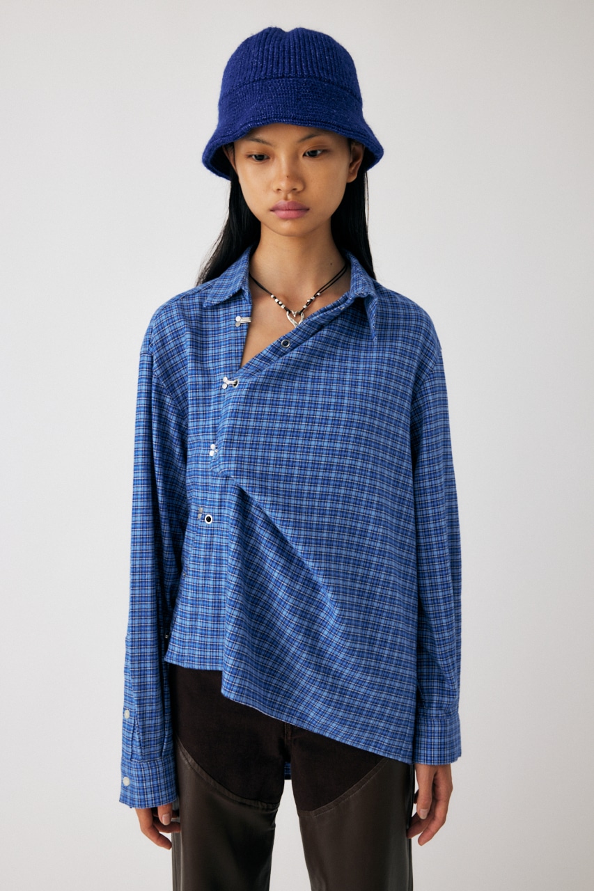 MOUSSY | TWISTED OVERSIZED CHECK シャツ (シャツ・ブラウス ) |SHEL ...
