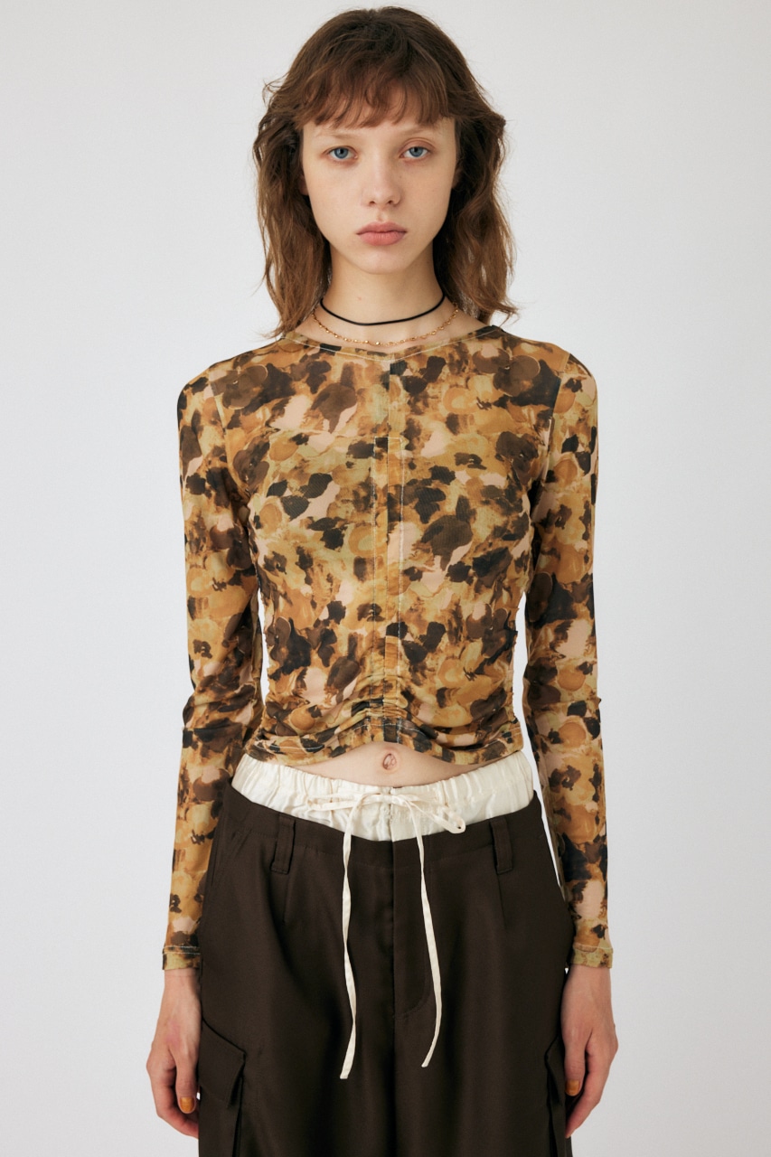 MOUSSY | FLORAL SHEER LS Tシャツ (Tシャツ・カットソー(長袖 