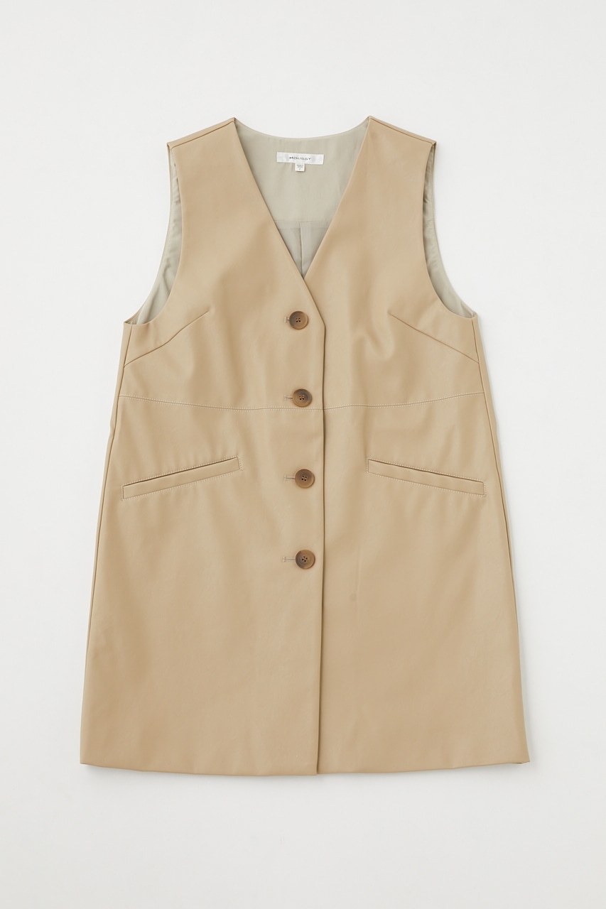 BLACK BY MOUSSY compact vest BEG