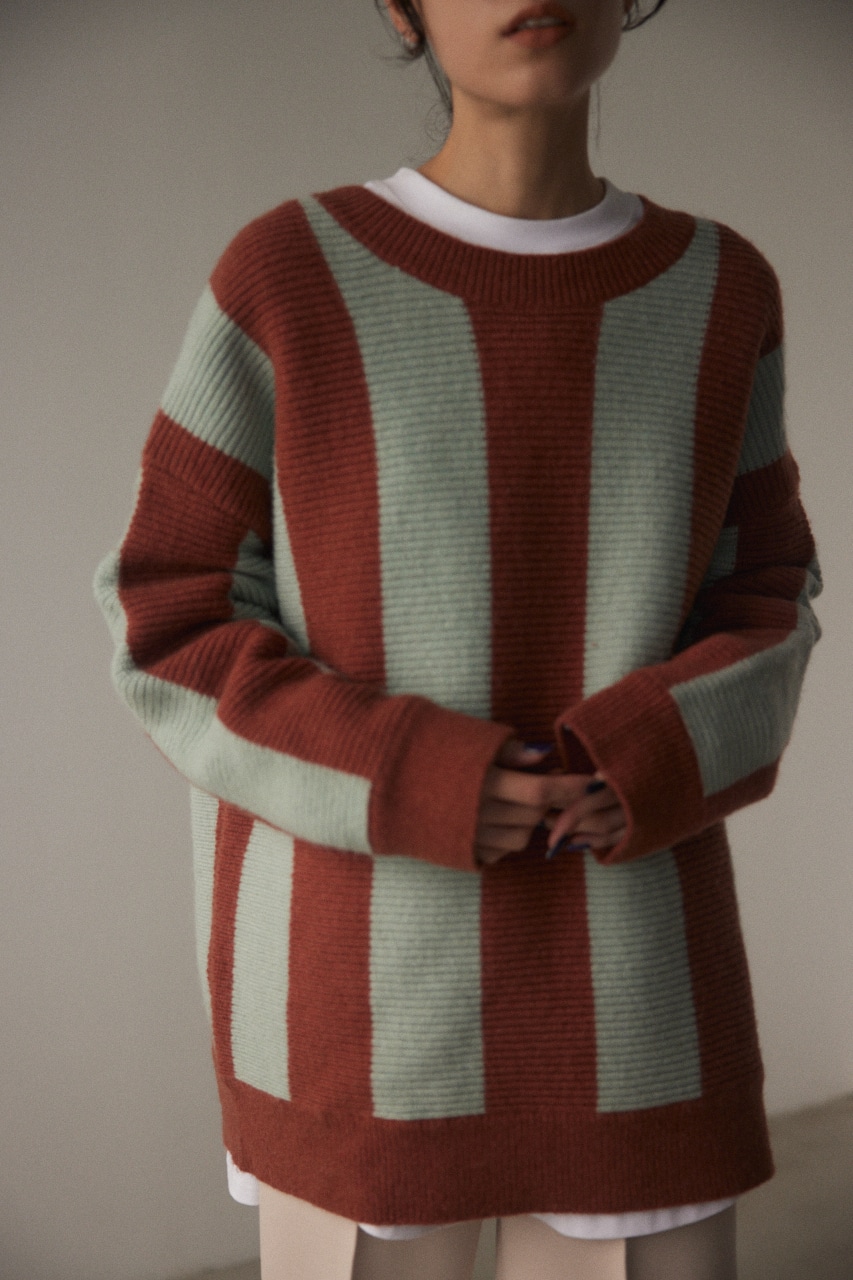 stripe knit tops