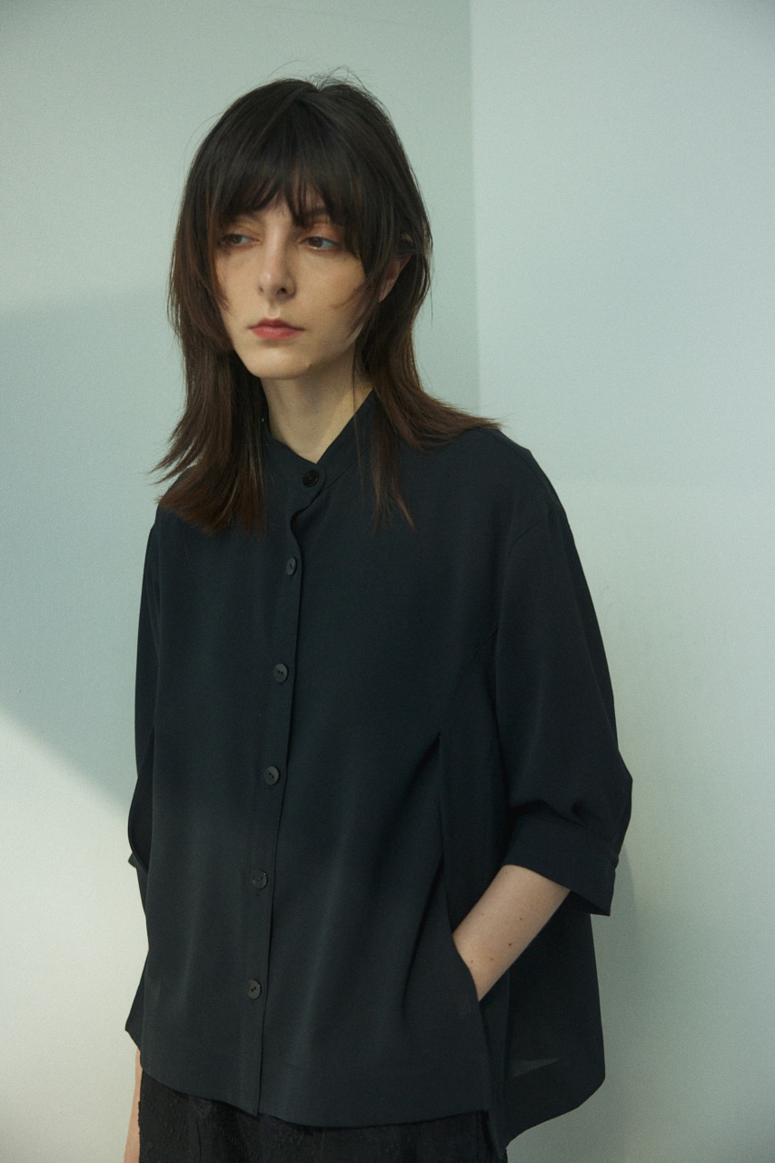 BLACK BY MOUSSY | stand collar shirt (シャツ・ブラウス ) |SHEL
