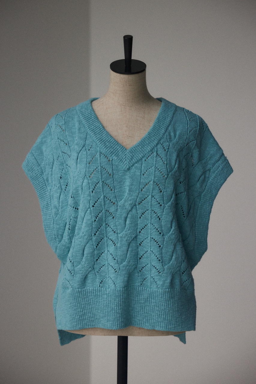 BLACK BY MOUSSY | slub V-neck knit vest (ベスト ) |SHEL'TTER WEBSTORE