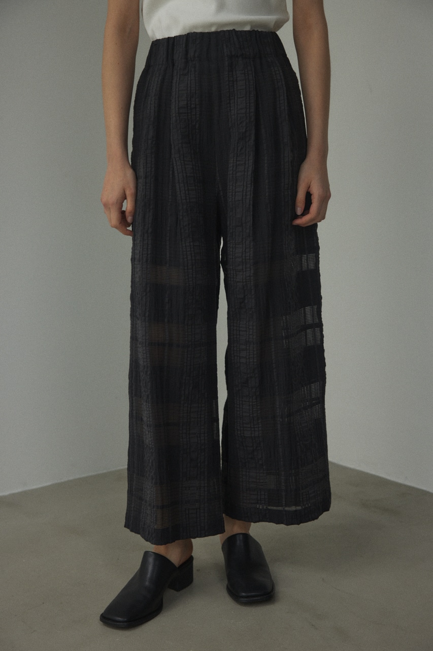 sheer check pants