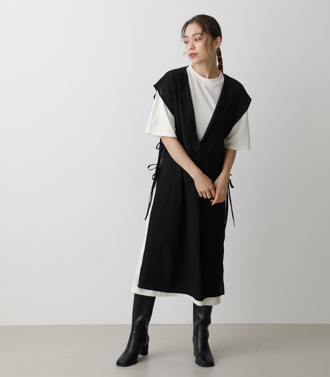 AZUL BY MOUSSY | LONG VEST SET ONEPIECE (ワンピース(ミニ