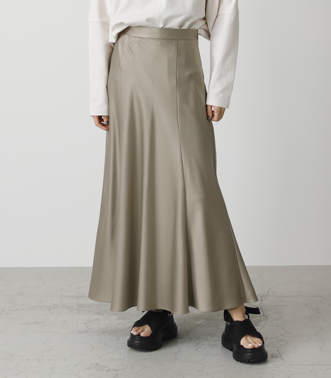 8621-299-0098＜6(ROKU)＞SATIN SKIRT/スカート - revolutionti.com.br