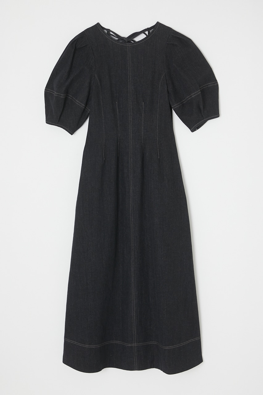 PLUS】BACK OPEN FLARE LONG ONEPIECE